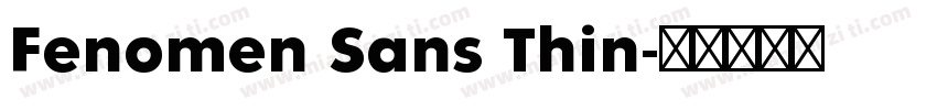 Fenomen Sans Thin字体转换